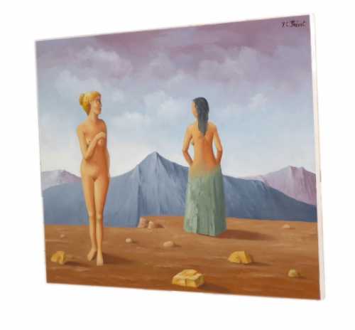 schilderij van de Belgische schilder Carl Prévot