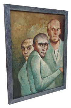 3 mannen met bizarre blikken 1949