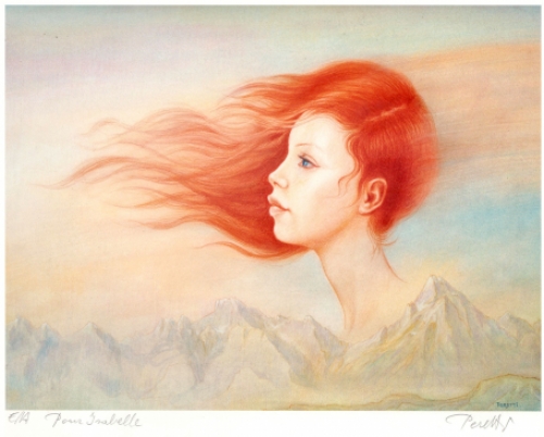 Calisto Peretti met een print