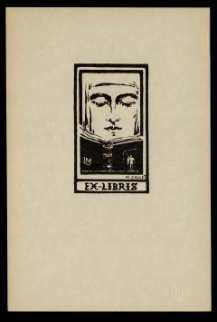 Houtsnede van de Belgische kunstenares Marguerite Callet-Carcano