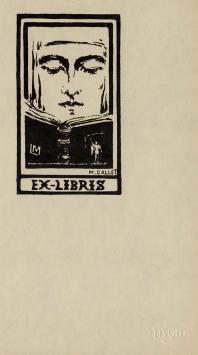 Marguerite Callet-Carcano met een houtsnede