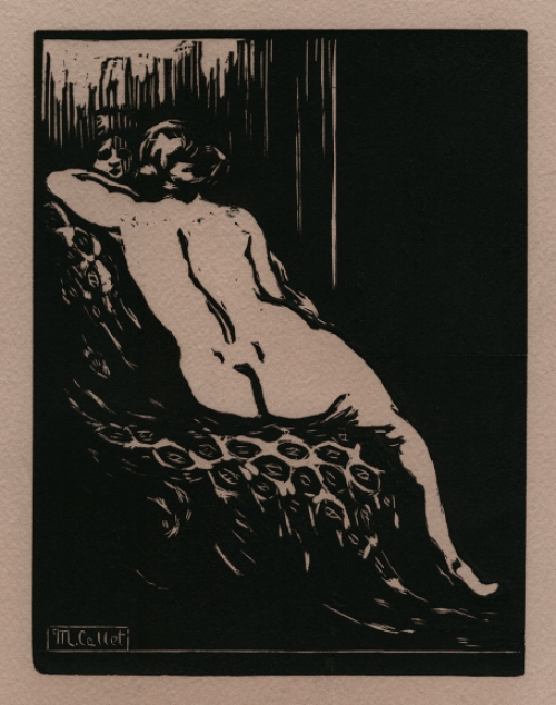 Marguerite Callet-Carcano met een housnede