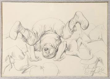 Tekening van de Belgische graficus Camille d'Havé