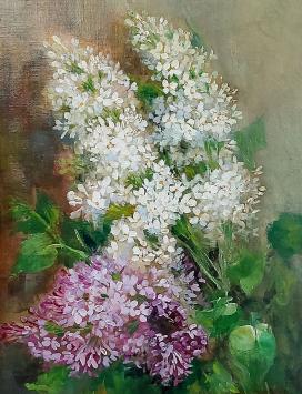 Stilleven met bloemen van Camille van Mulders