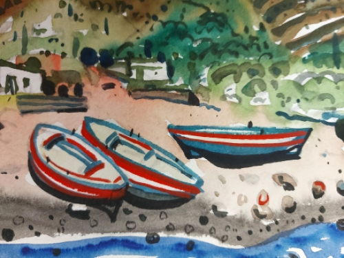 Peinture  d\'artist belge Gustave Camus