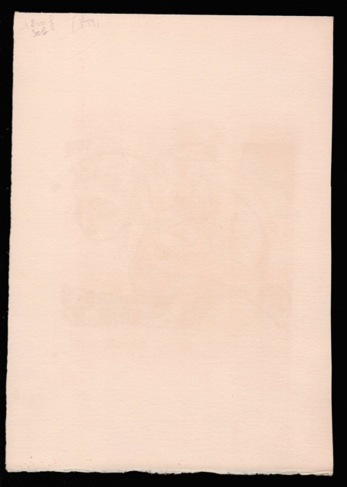 Woodcut van de Belgische kunstenaar Jan Frans Cantré uit Gent