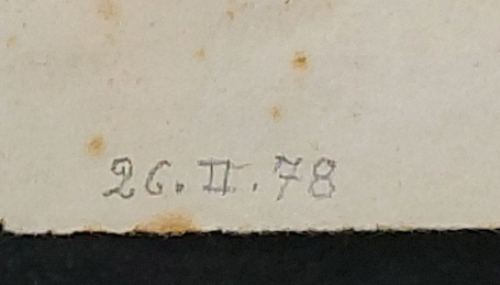 Tekening, Slapende hond 1978