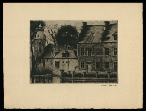 Ets van Brusselse kunstenaar Carlo Van Her