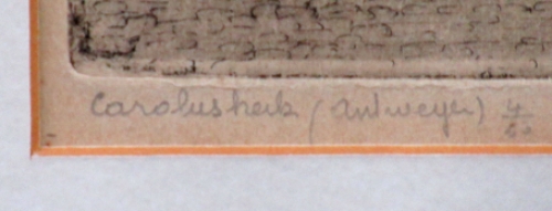 Belgische etser en tekenaar Romain Malfliet