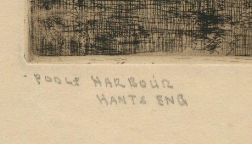 Poole Harbour Hante Eng 1928
