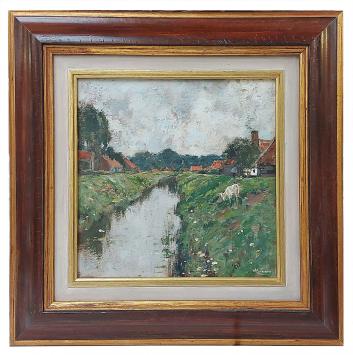 landschap door Cassiers geschilderd