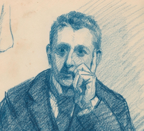 Tekening uit 1895 van de Belgische schilder Albert Caullet kopen