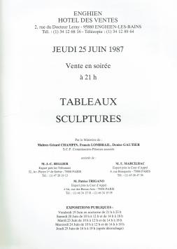 2047. Enghien: Tableaux, sculptures  25 juin 1987