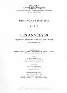 2056. Enghien: Les Années 50 Important ensemble d'oeuvres des artistes 