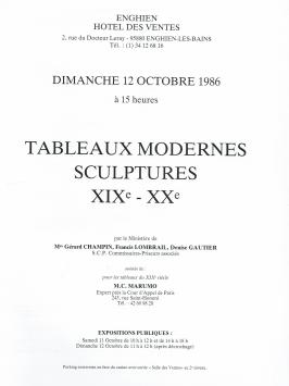 2057. Enghien: Tableaux Modernes sculptures Xix - XX