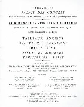 2020. Versailles Palais des congrès 14 juin 1981