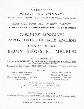 2023. versailles 29 nov 1981