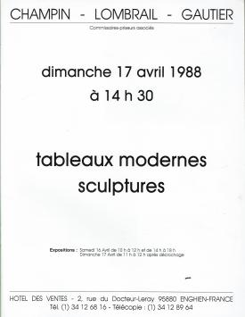 2024. tableaux modernes sculptures 17 avril 1988