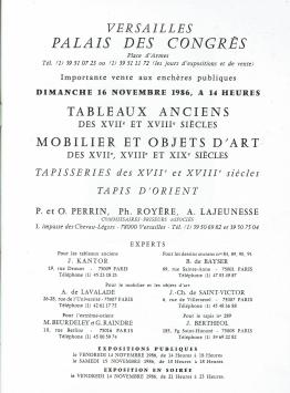2025. Versailles palais des Congrès 16 nov 1986 