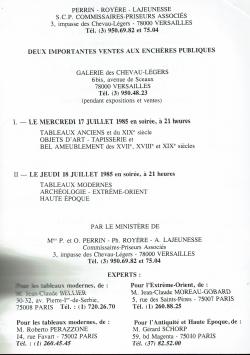 2043. Perrin-Royère-Lajeunesse: deux importantes ventes aux enchères publiques 1985