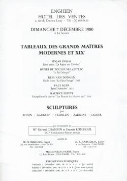 2031. Tableaux des grands maîtres Modernes et XIX