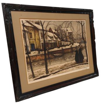 Twee begijntjes op wandel langs het water 34