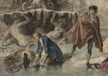 Herdruk,  Hiver E.A. Champollion naar Nicolas Lancret 1885