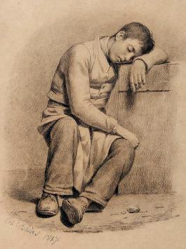 Potloodtekening van Charles Brias