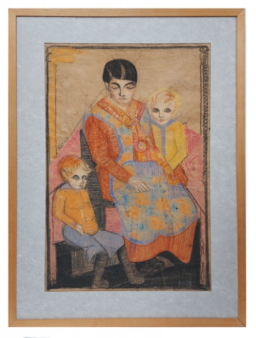 Pasteltekening van de Belgische schilder Charles Counhaye