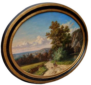 Mensen op het wandelpad 1852