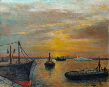 de Belgische kunstenaar Charles Mangin