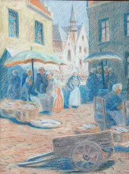 Olieverfschilderij Brugse schilder Charles Poupaert