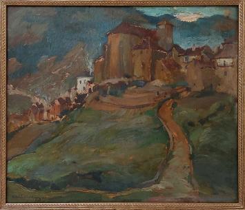 Olieverfschilderij van de Belgische kunstenaar Charles Swyncop