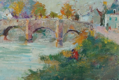 De Brugse schilder met Frans landschapsaanzicht