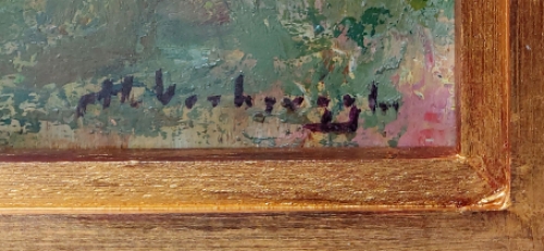Olieverfschilderij op paneel  van Charles Verbrugghe