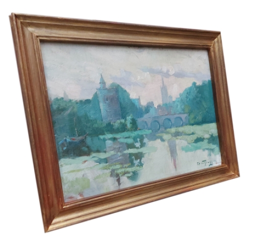 Spiegelingen aan het Minnewater te Brugge