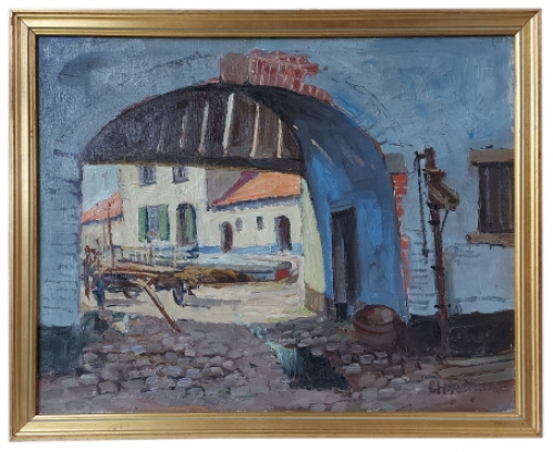 Olieverfschilderij van de Belgische schilder Charles Warland