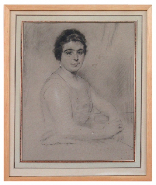 Tekening van de Belgische schilder Charles Joseph Watelet