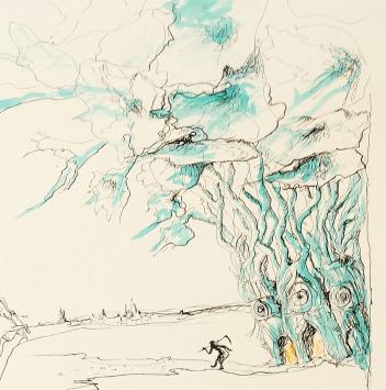 Kunstwerk uit 1980 van de Waalse kunstenaar Auguste Chevalier