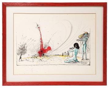 Surrealistische tekening van Auguste Chevalier