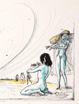 Kunstwerk van de Waalse kunstenaar Auguste Chevalier