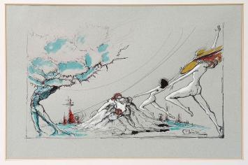 Kunstwerk van de Belgische kunstenaar Chevalier Auguste