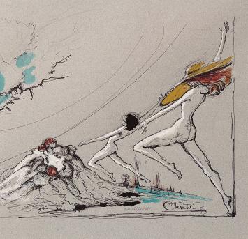 Kunstwerk uit 1972 van de Waalse kunstenaar Auguste Chevalier