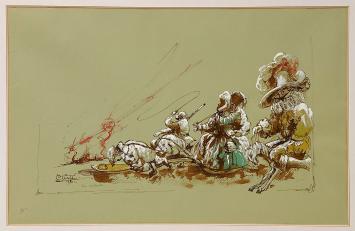 Kunstwerk van de Belgische kunstenaar Chevalier Auguste