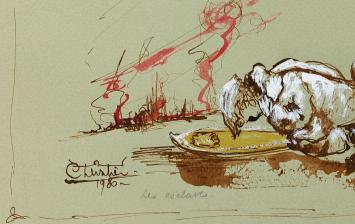 Kunstwerk uit 1980 van de Waalse kunstenaar Auguste Chevalier