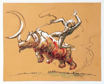 Kunstwerk van de Belgische kunstenaar Chevalier Auguste