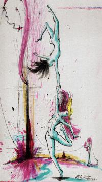 Auguste Chevalier met surrealistisch kunstwerk