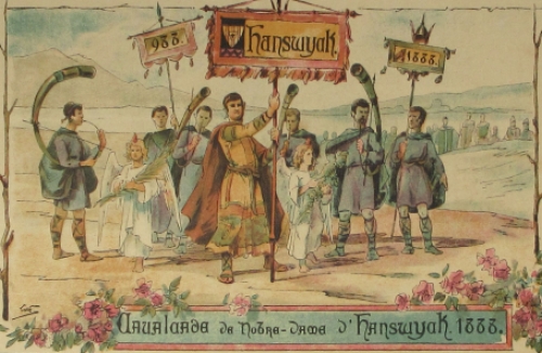 Litho van de Belgische kunstenaar Léon De Pape of Leo De Pape