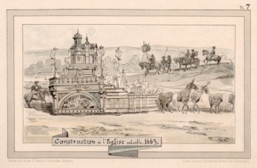 Litho van Leo De Pape  kopen, Mechels tafereel