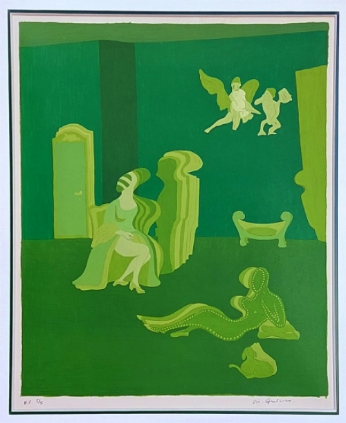 Gesigneerde litho van Vic Gentils